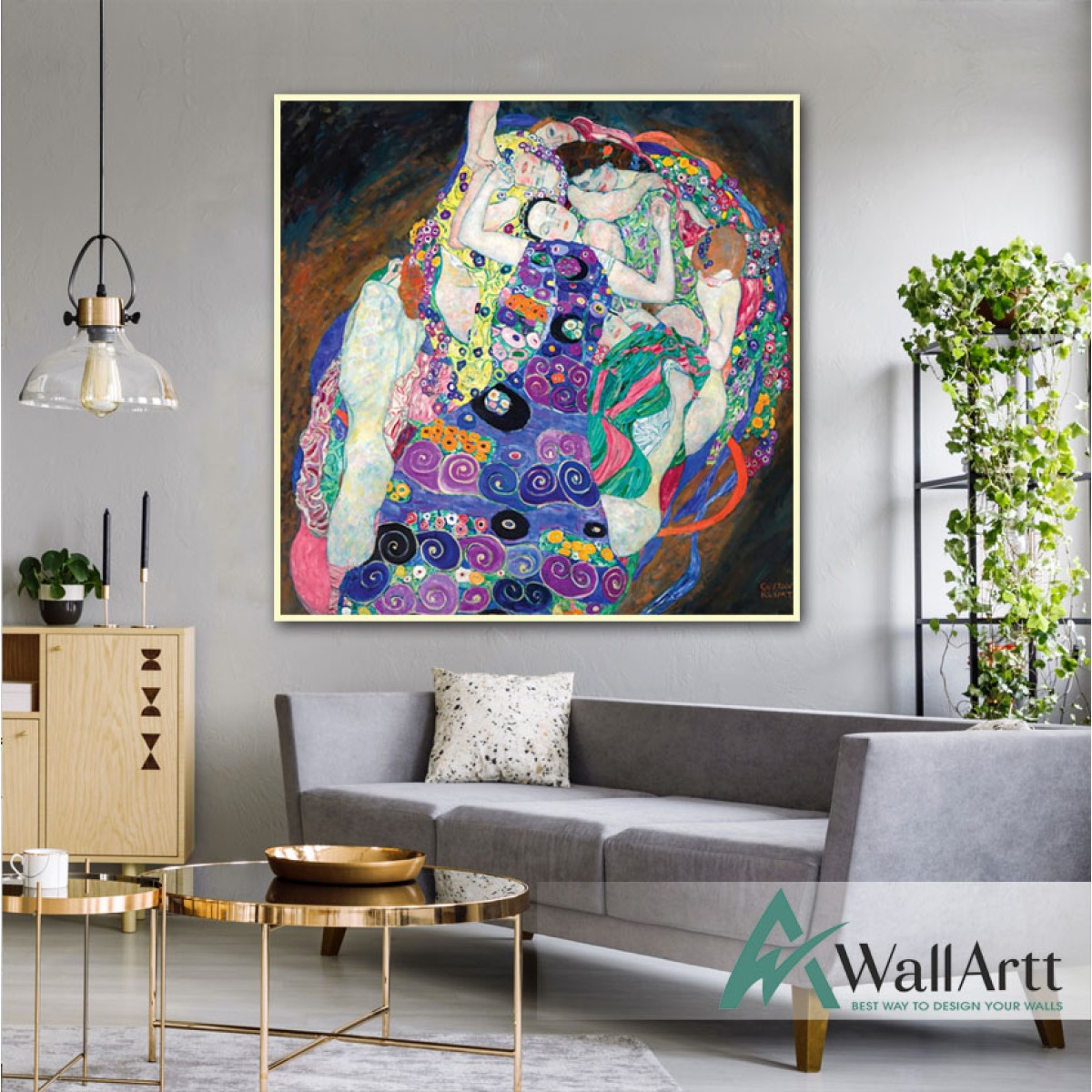 The Virgin by Gustav Klimt Textured Partial Oil Painting